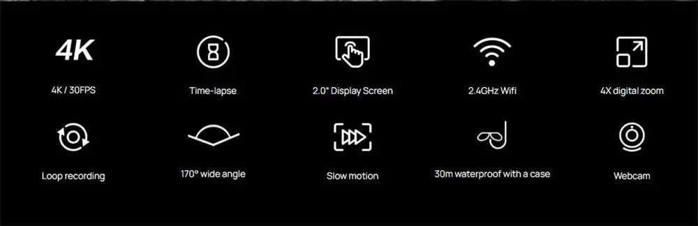 SJCAM SJ4000 Air 4K WiFi Action Camera 30M Waterproof Wide Angle-SJ4000 Air / Standard