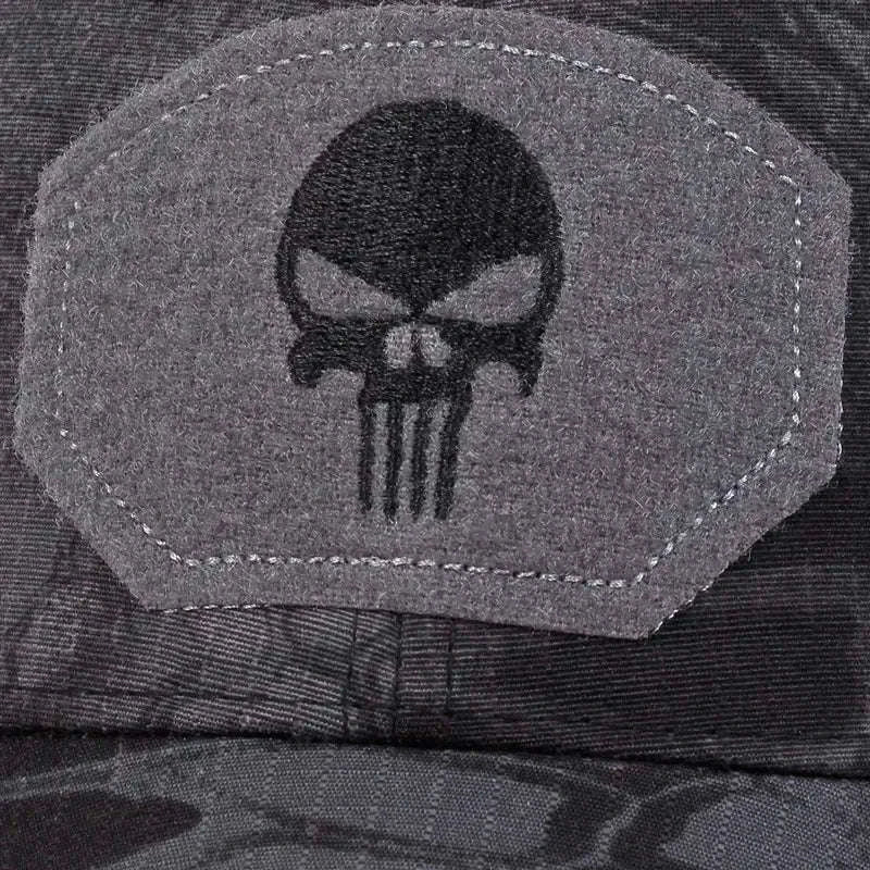 Skull Embroidered Baseball Cap with Breathable Patch Design-SFH8