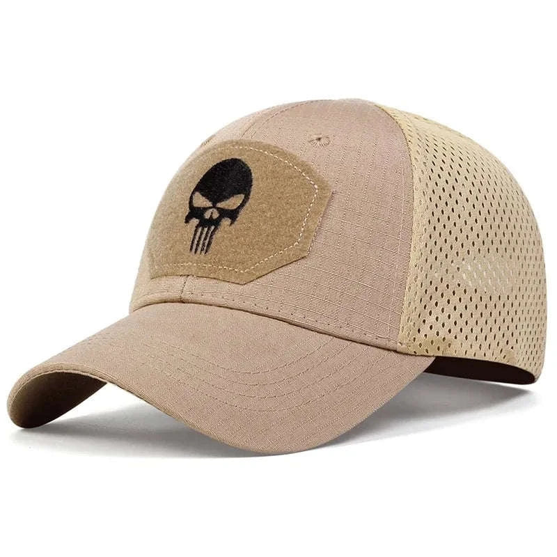 Skull Embroidered Baseball Cap with Breathable Patch Design-SFH8