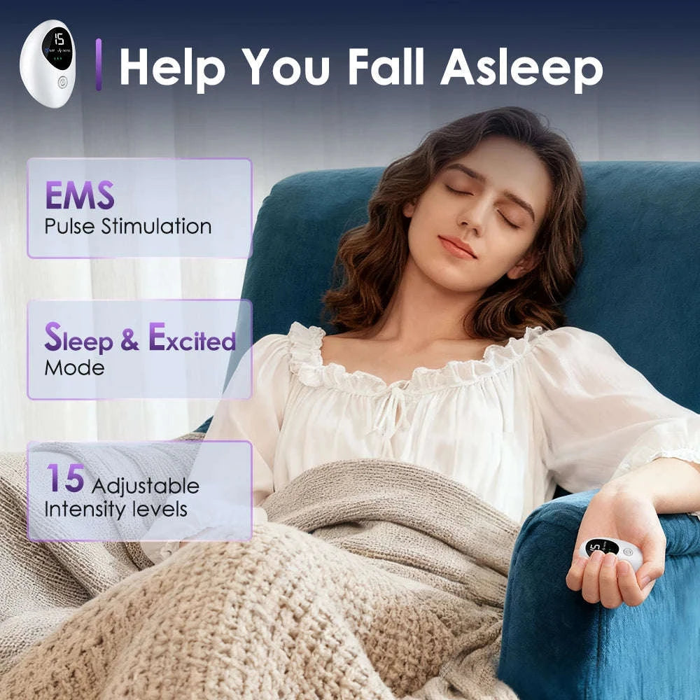 Sleep Aid Device Microcurrent Hypnosis for Insomnia & Anxiety Relief-GERMANY / WHITE