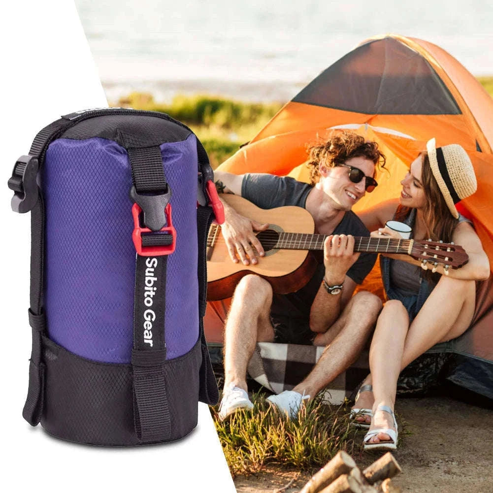 Sleeping Bag Compression Storage Bag Waterproof Portable Ultralight 1-25L-Purple 1-2L
