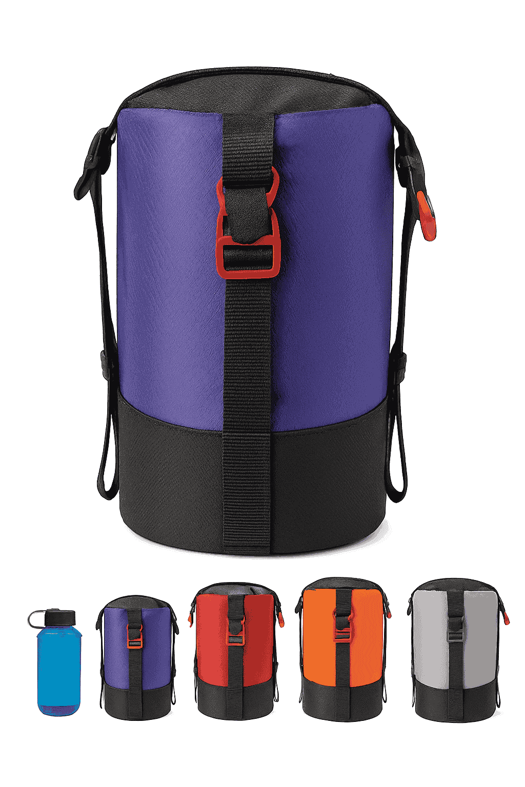 Sleeping Bag Compression Storage Bag Waterproof Portable Ultralight 1-25L-Purple 1-2L