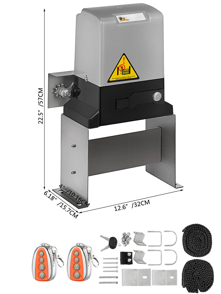 Automatic Sliding Gate Opener 600 kg with Remote Control