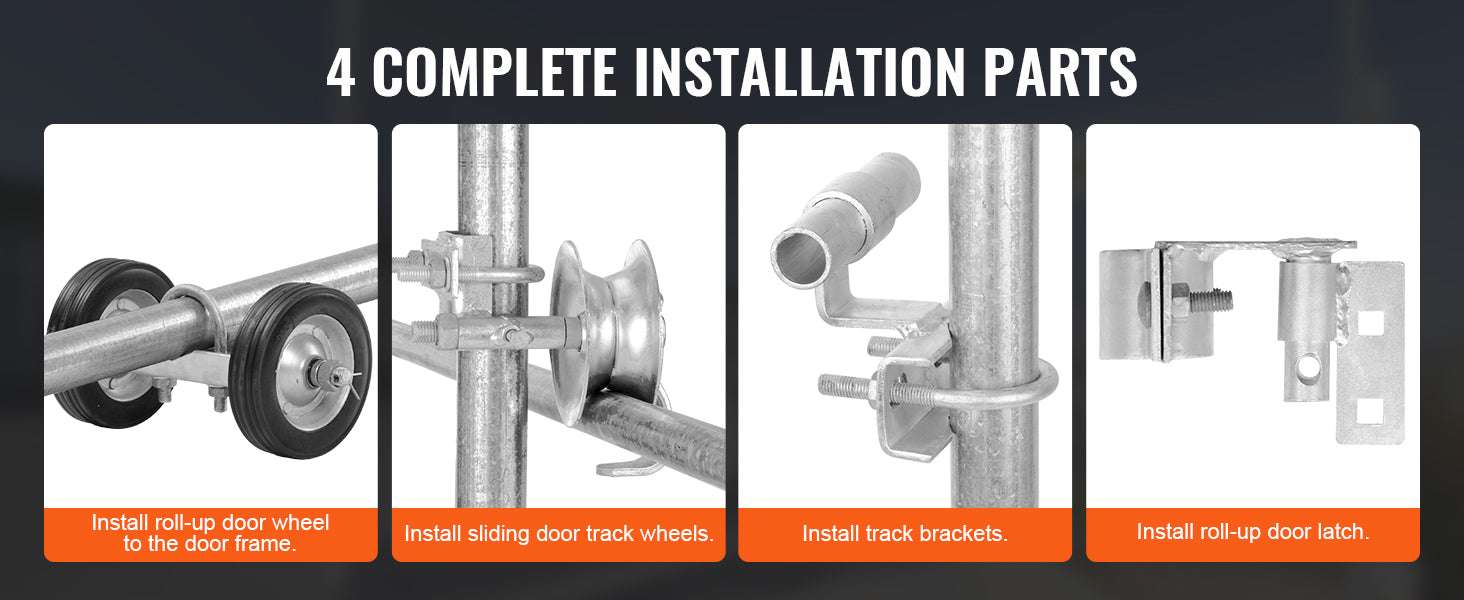 Sliding Gate Roller Kit with 6" Wheels – Heavy Duty 600 lb Support-600 lbs / United States