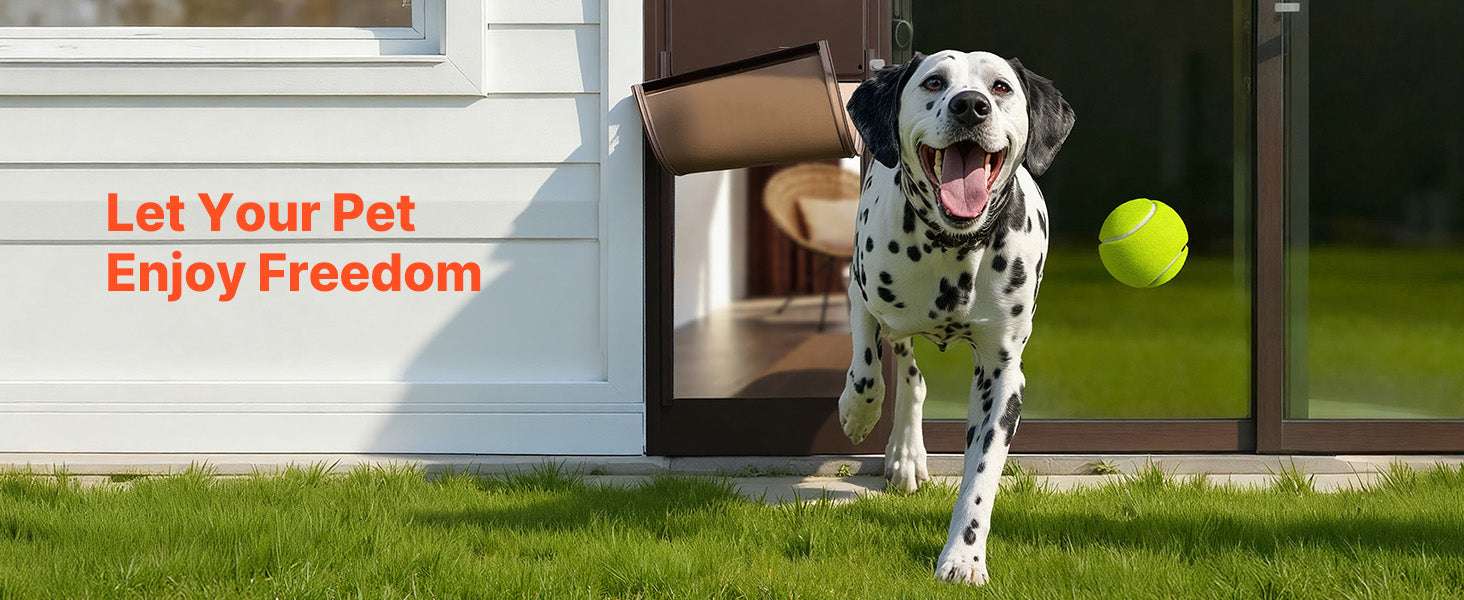 Sliding Glass Dog Door with Lock – Adjustable Aluminum Pet Panel-75 to 81in L / United States