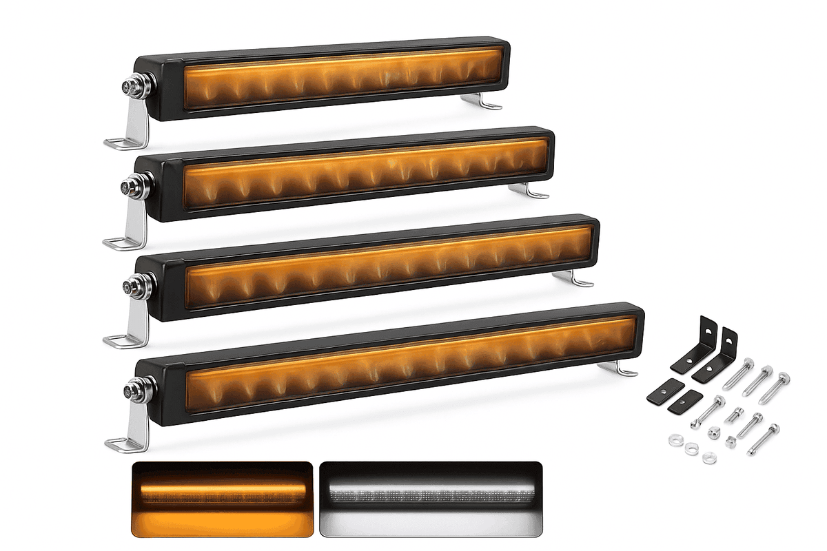 Slim LED Light Bar White & Amber 42 Inch 6500K 3500K DRL 30000LM 12V 24V-32inch / spain
