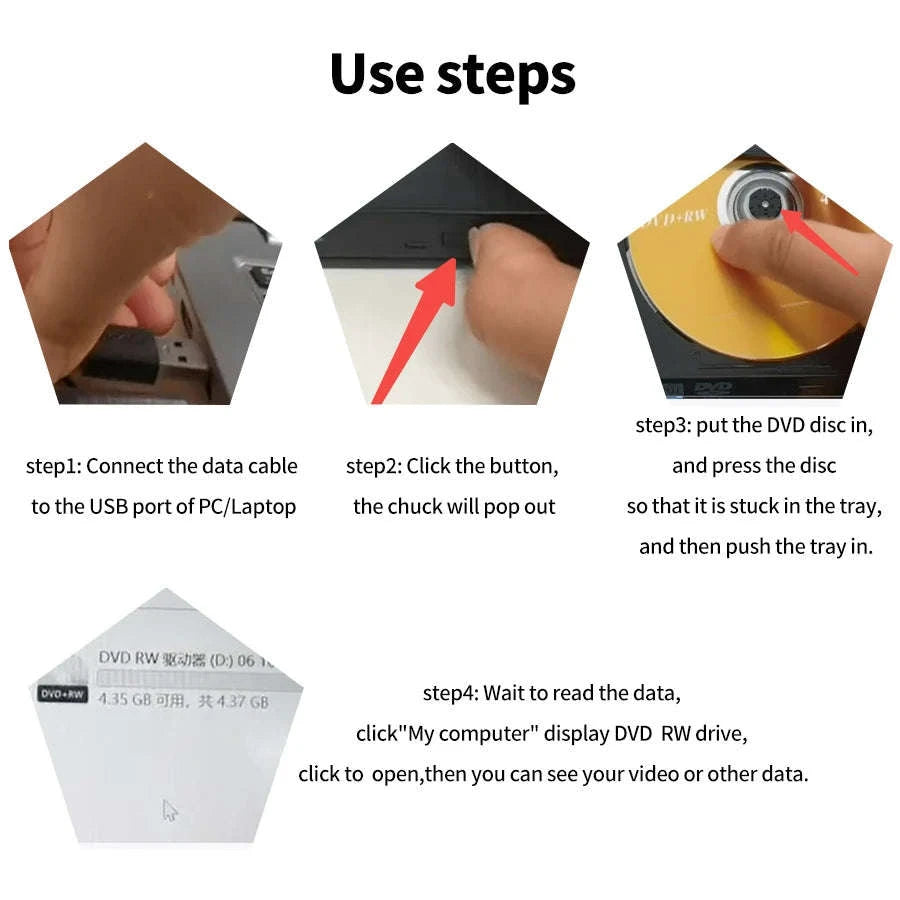 Slim USB‑C External DVD Drive-Black