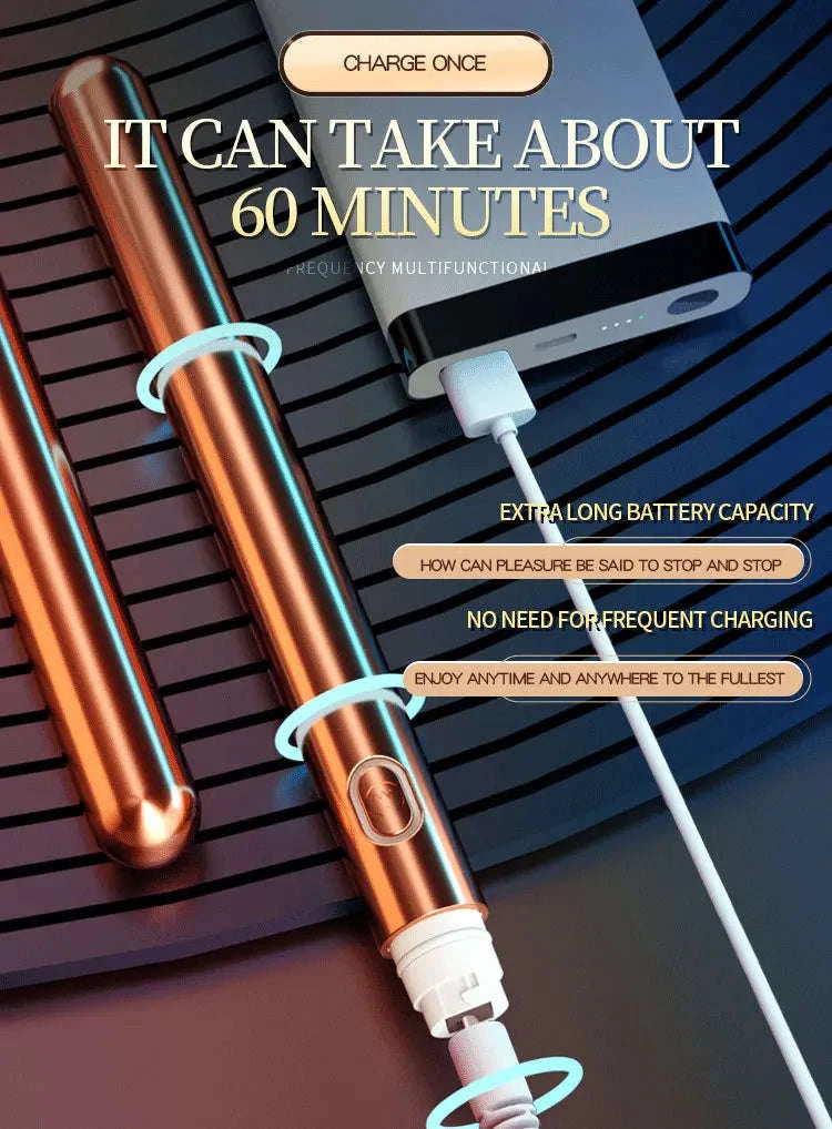 Slim Vibrator Stainless Steel Mini Stimulator-ChaoQu Pen