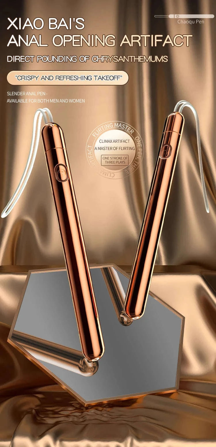 Slim Vibrator Stainless Steel Mini Stimulator-ChaoQu Pen