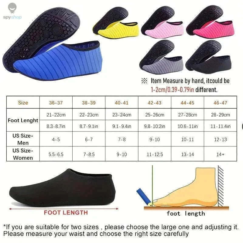 Slipproof Quick-Dry Water Shoes for Beach, Swim and Shore-Stripe Blue / 38-39