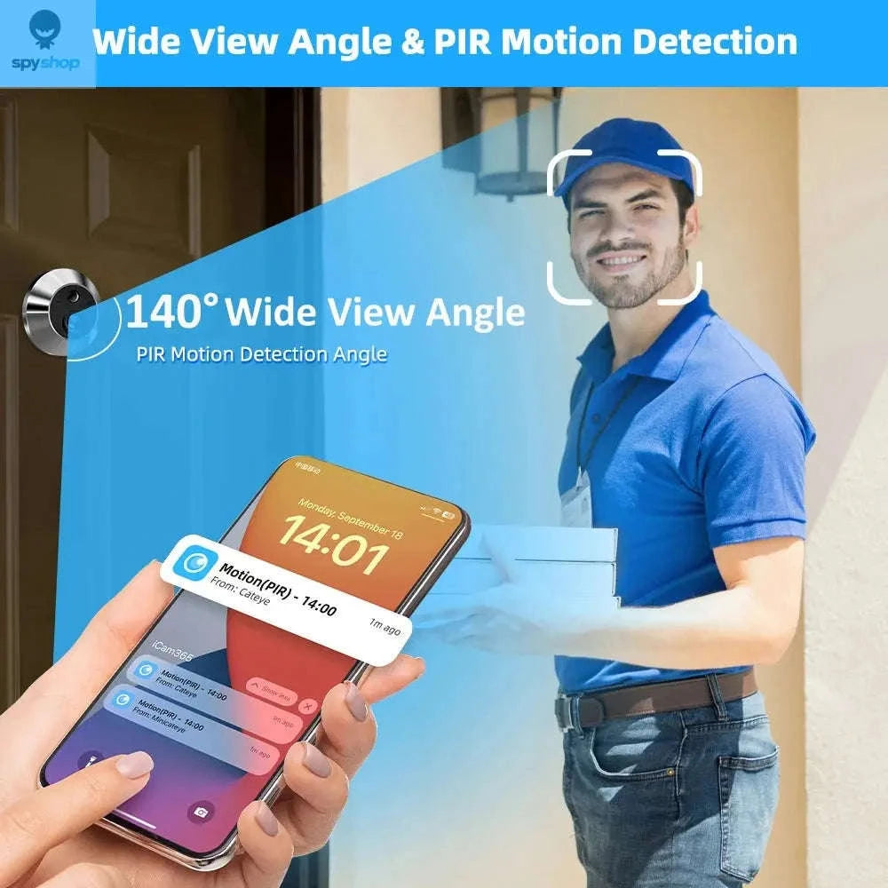 Smart 3MP Digital Peephole Camera with Wireless Door Viewer-Door Camera