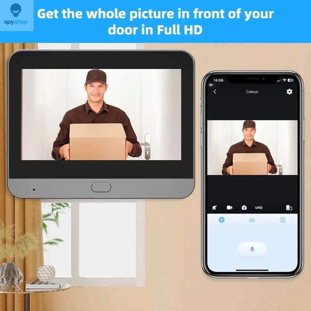 Smart 3MP Digital Peephole Camera with Wireless Door Viewer-Door Camera