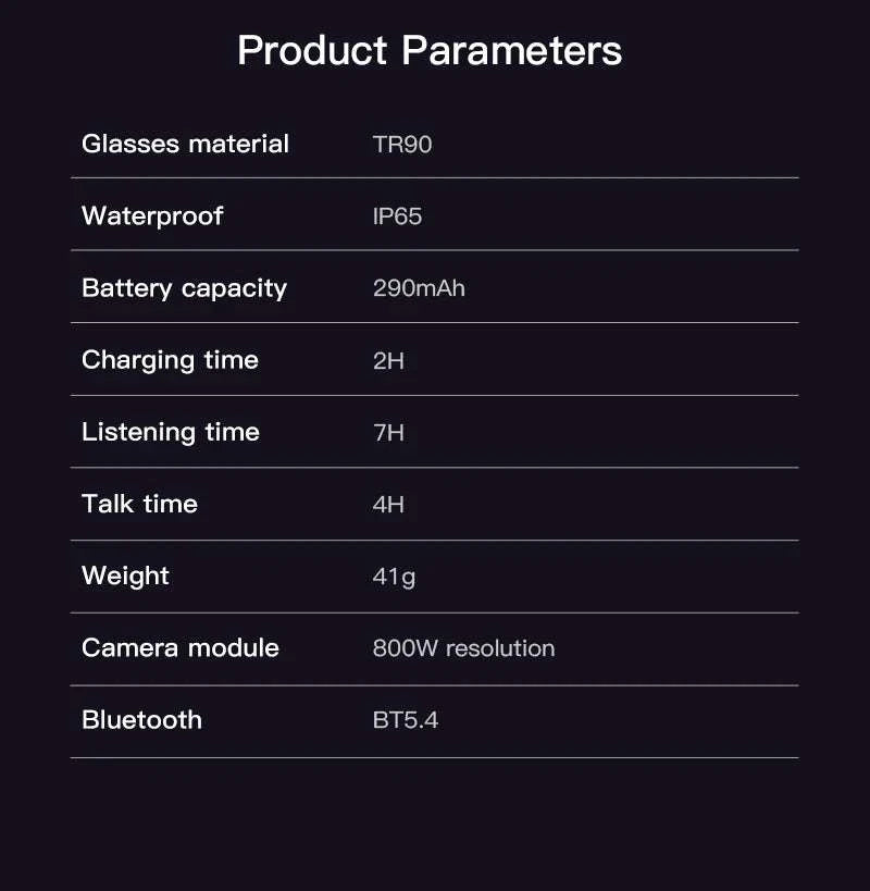 Smart AI Glasses 1080P Camera Bluetooth Calls Translation-Change color / China Mainland