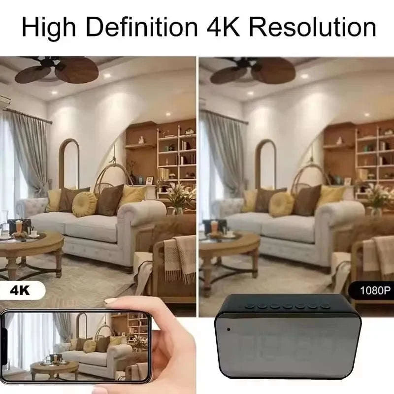 Smart Alarm Clock Camera with 4K HD and Bluetooth Speaker-China Mainland