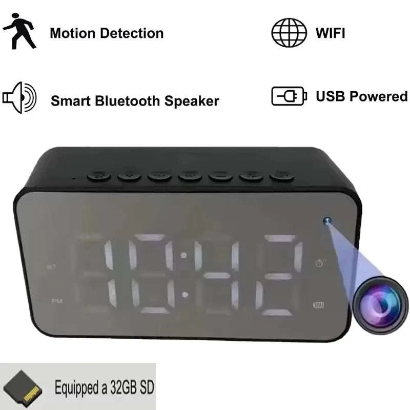 Smart Alarm Clock Camera with 4K HD and Bluetooth Speaker-China Mainland