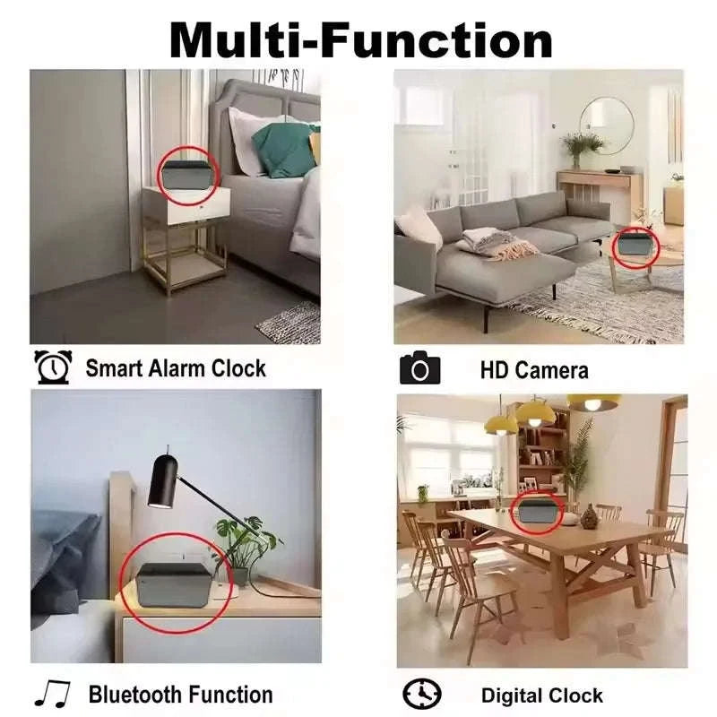 Smart Alarm Clock Camera with 4K HD and Bluetooth Speaker-China Mainland