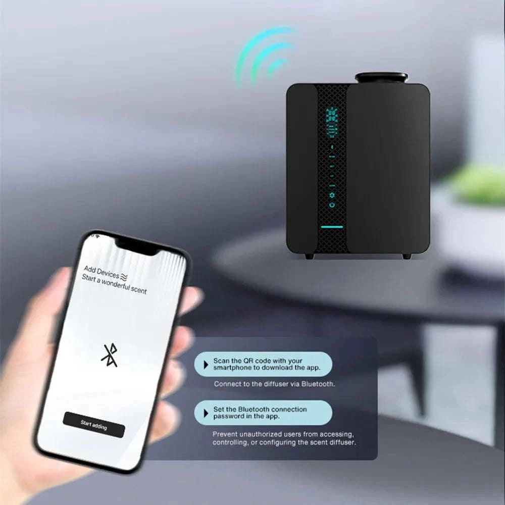 Smart Aroma Diffuser 200ml for Homes and Large Spaces-BLACK Bluetooth WIFI / US / United States