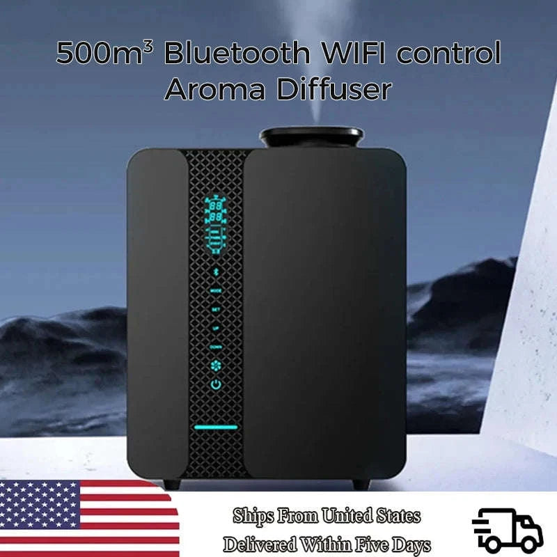 Smart Aroma Diffuser 200ml for Homes and Large Spaces-BLACK Bluetooth WIFI / US / United States