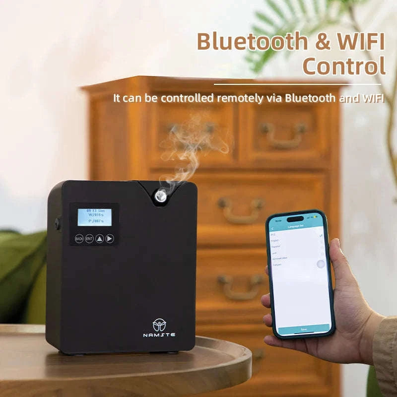 Smart Aroma Diffuser with App, Bluetooth Control and Quiet Mist-067-Black / US / United States