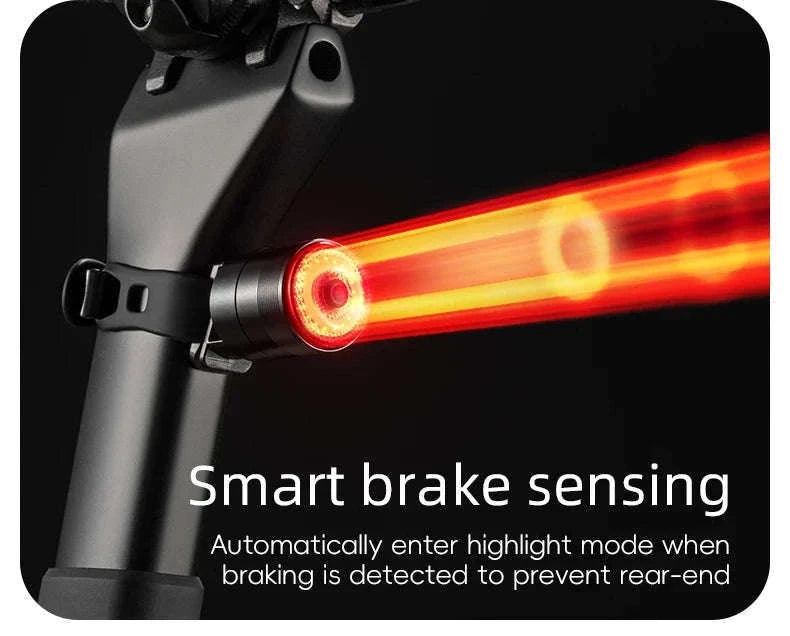 Smart Auto Brake Sensing Bike Tail Light IPX6 USB-C Rear Light-Q5 Mini