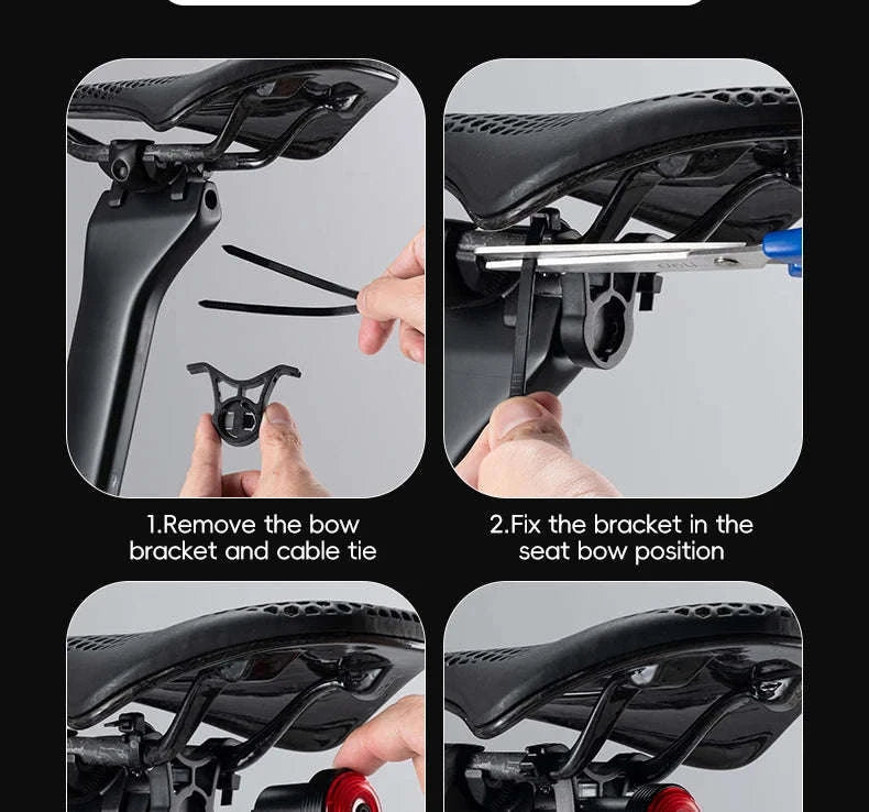 Smart Auto Brake Sensing Bike Tail Light USB Rechargeable IPX6-Q0
