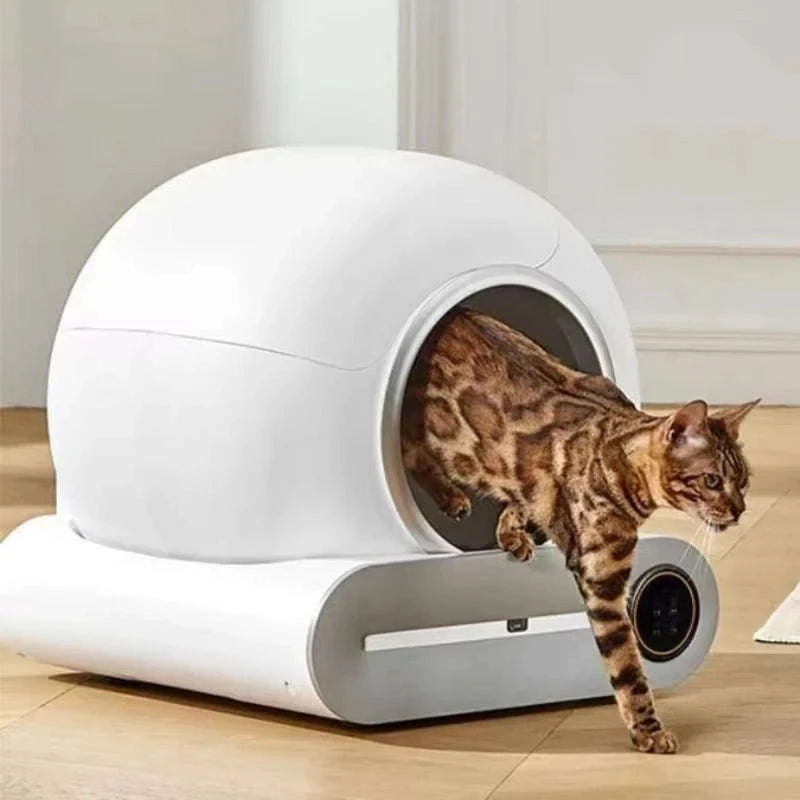 Smart Automatic Cat Litter Box with App Control-white / EU / france