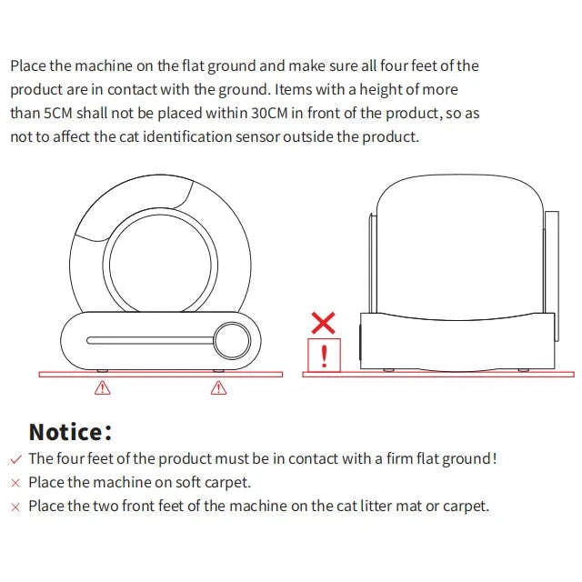 Smart Automatic Cat Litter Box with App Control-white / EU / france