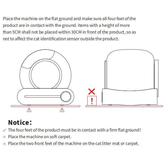 Smart Automatic Cat Litter Box with App Control-white / EU / france