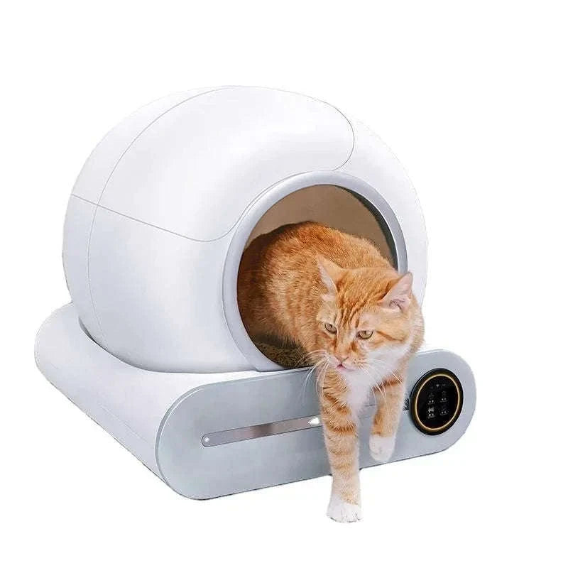 Smart Automatic Cat Litter Box with App Control-white / EU / france