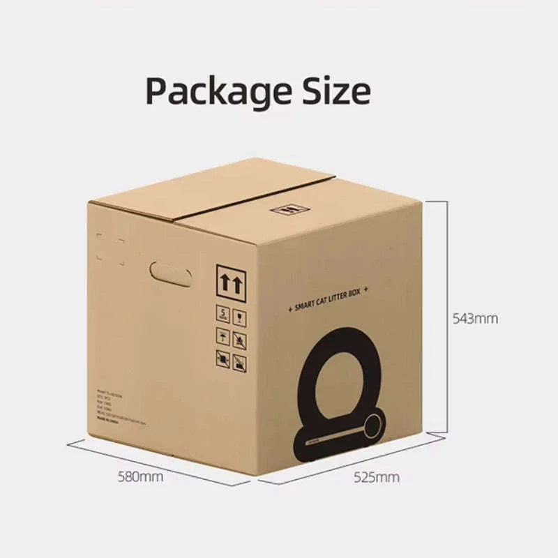 Smart Automatic Cat Litter Box with App Control-white / EU / france