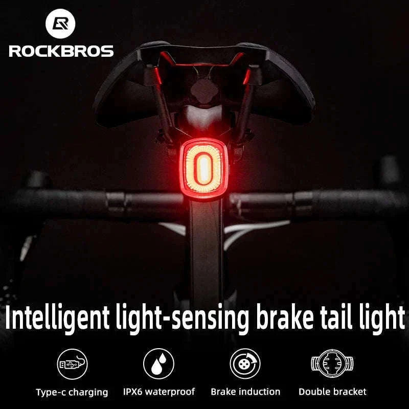 Smart Bicycle Brake Light with Auto Stop & USB-C Rechargeable-Q2
