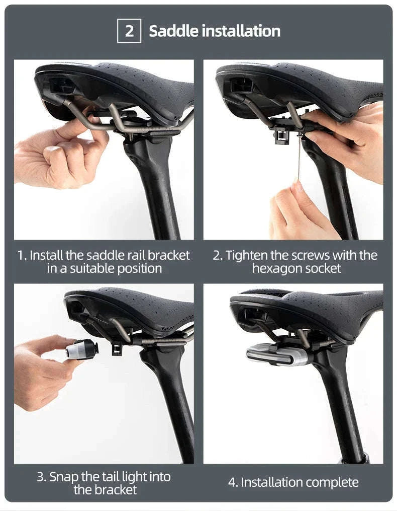 Smart Bicycle Tail Light with Brake Sensor, USB-C, IPX6 Waterproof-REX01