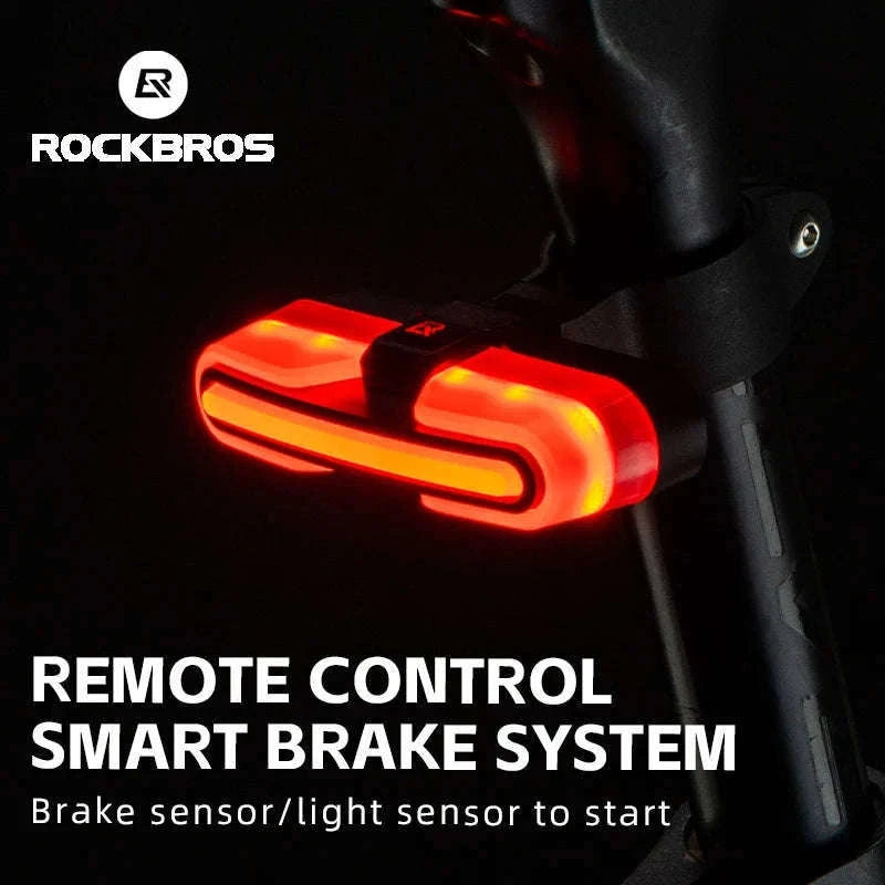 Smart Bicycle Tail Light with Brake Sensor, USB-C, IPX6 Waterproof-REX01