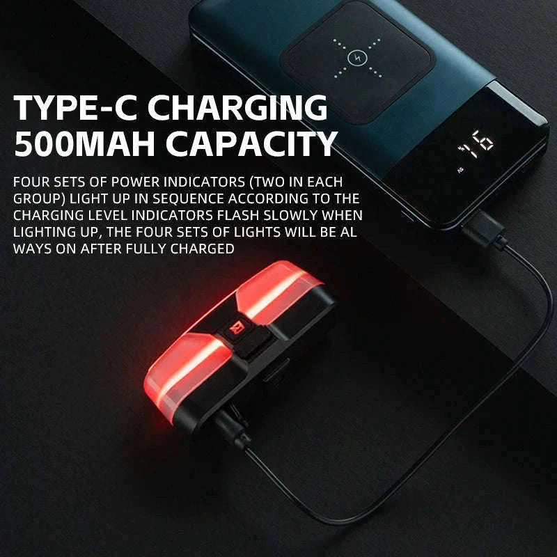 Smart Bicycle Tail Light with Brake Sensor, USB-C, IPX6 Waterproof-REX01