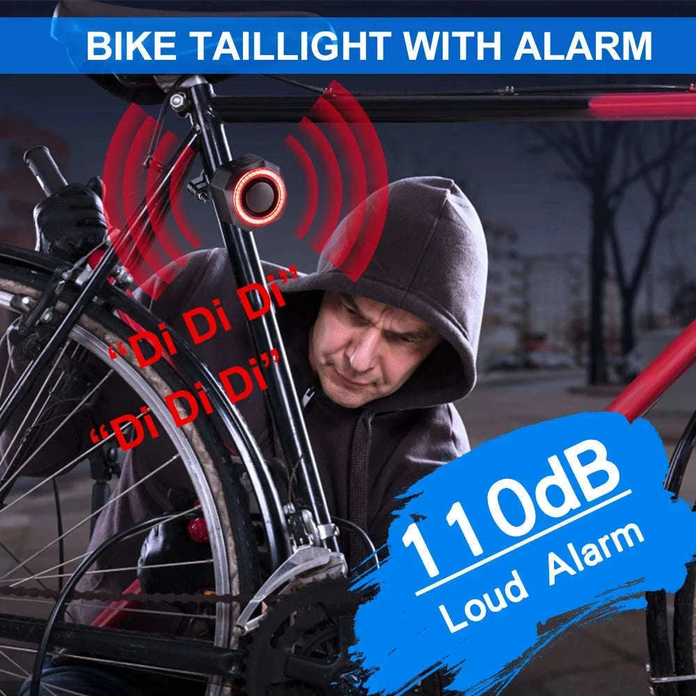 Smart Bike Light Alarm with Brake Sensing and Remote Security-A / spain