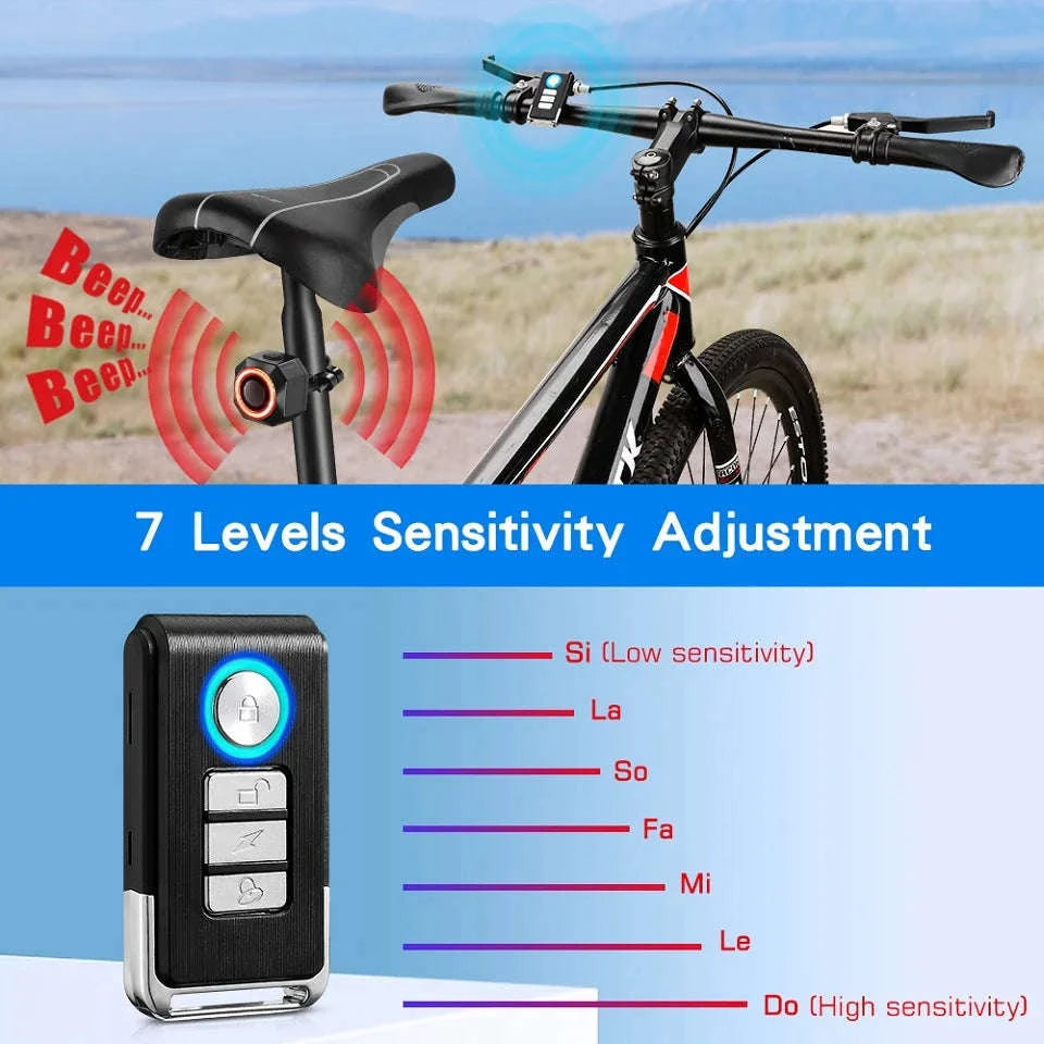 Smart Bike Light Alarm with Brake-Sensing and Remote Security-A / spain