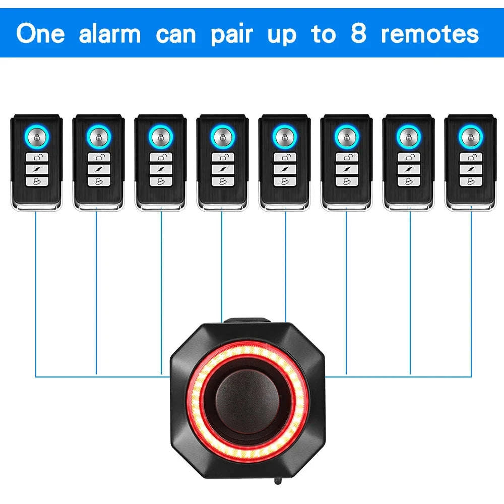 Smart Bike Light Alarm with Brake-Sensing and Remote Security-A / spain