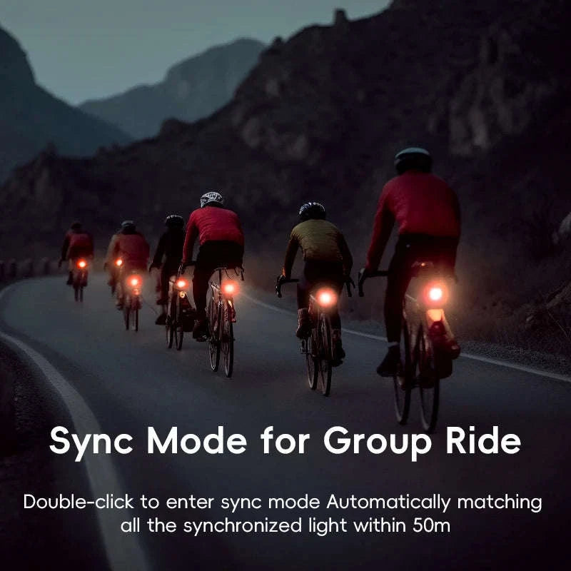 Smart Bike Rear Light with Brake Sensing & Sync Mode-smart R7