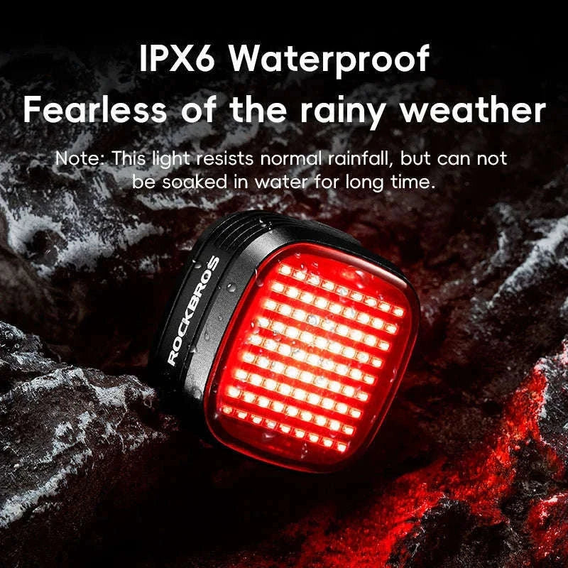 Smart Bike Rear Light with Brake Sensing & Sync Mode-smart R7