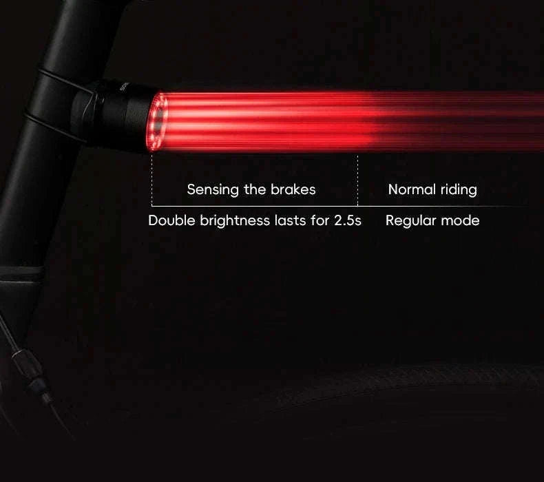 Smart Bike Rear Light with Brake Sensor & 5 Modes USB-C-Q1MAX