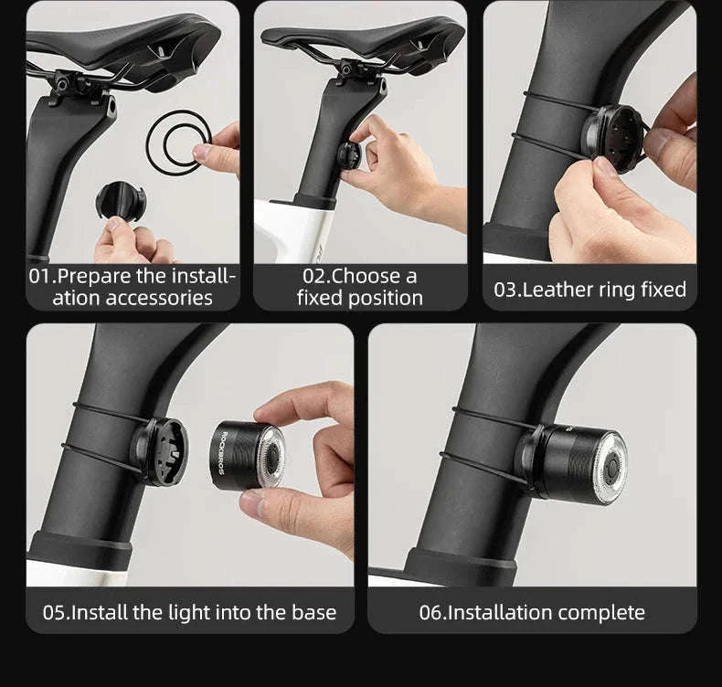 Smart Bike Rear Light with Brake Sensor & 5 Modes USB-C-Q1MAX