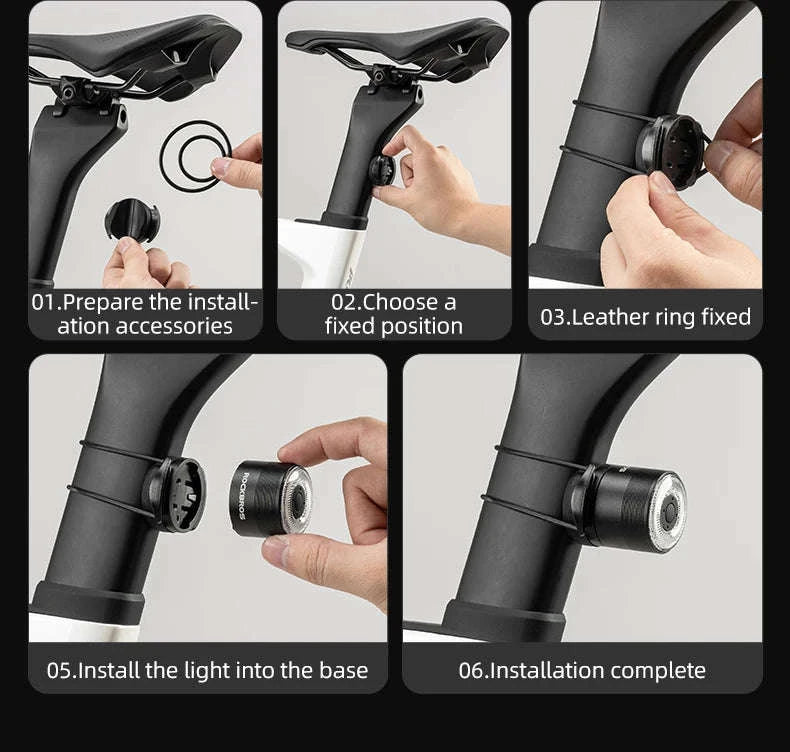 Smart Bike Rear Light with Brake Sensor & 5 Modes USB-C-Q1MAX