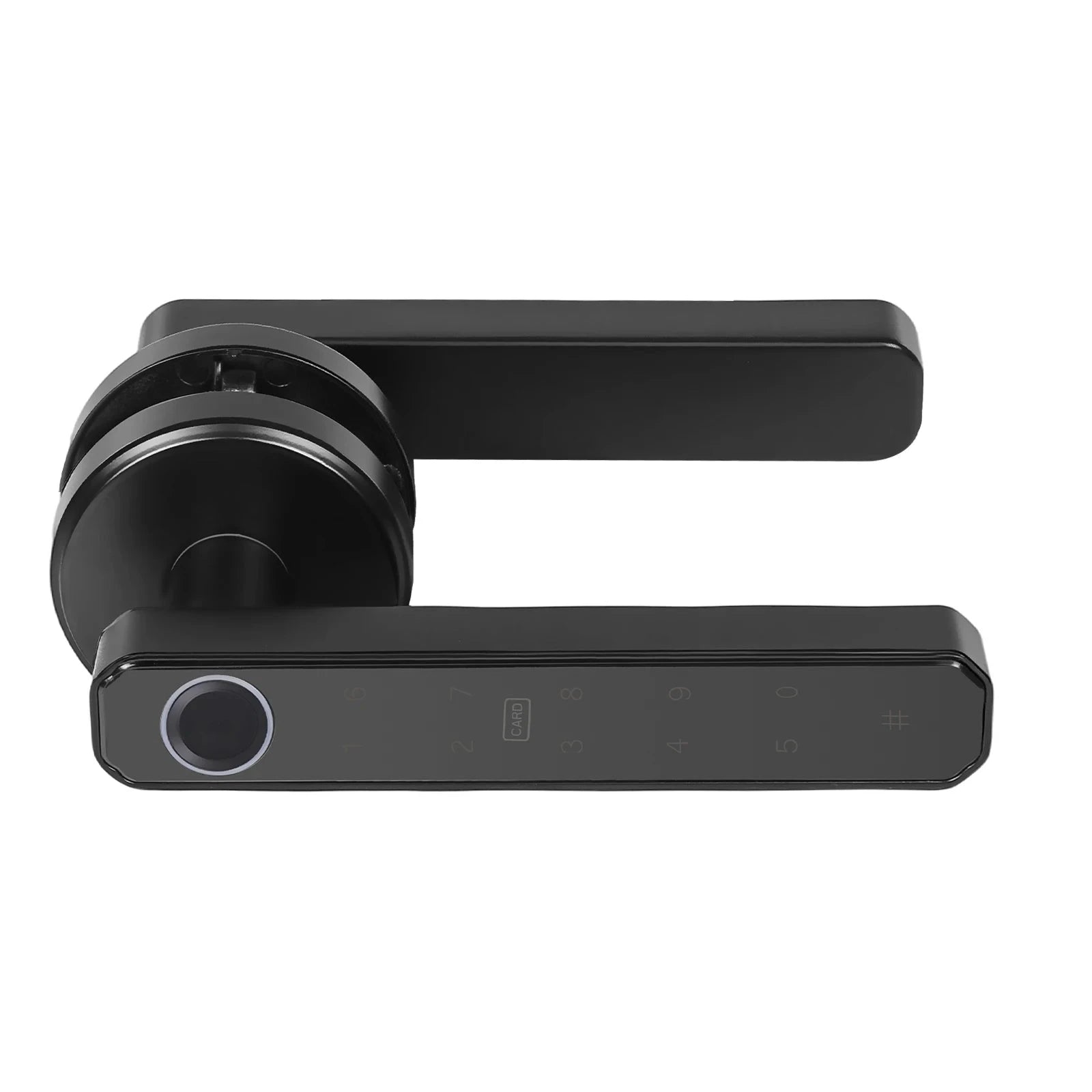 Smart Door Handle Lock with Fingerprint, Password, IC Card and Key Unlock-black / United States