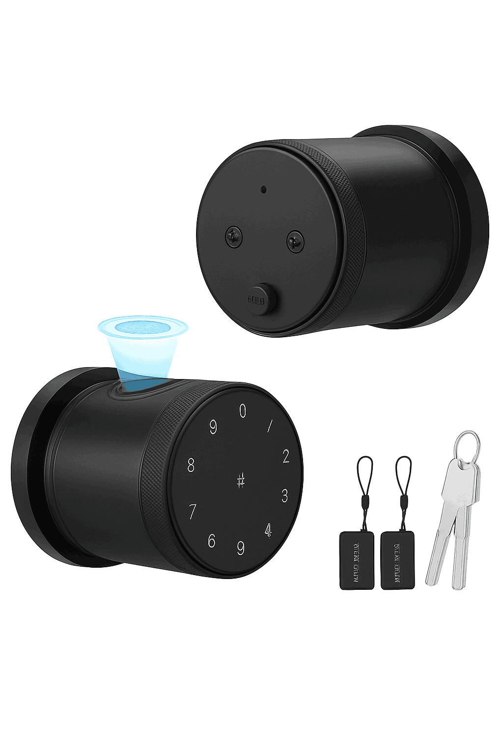 Smart Door Lock 5-in-1 Keyless Entry Deadbolt-black / United States