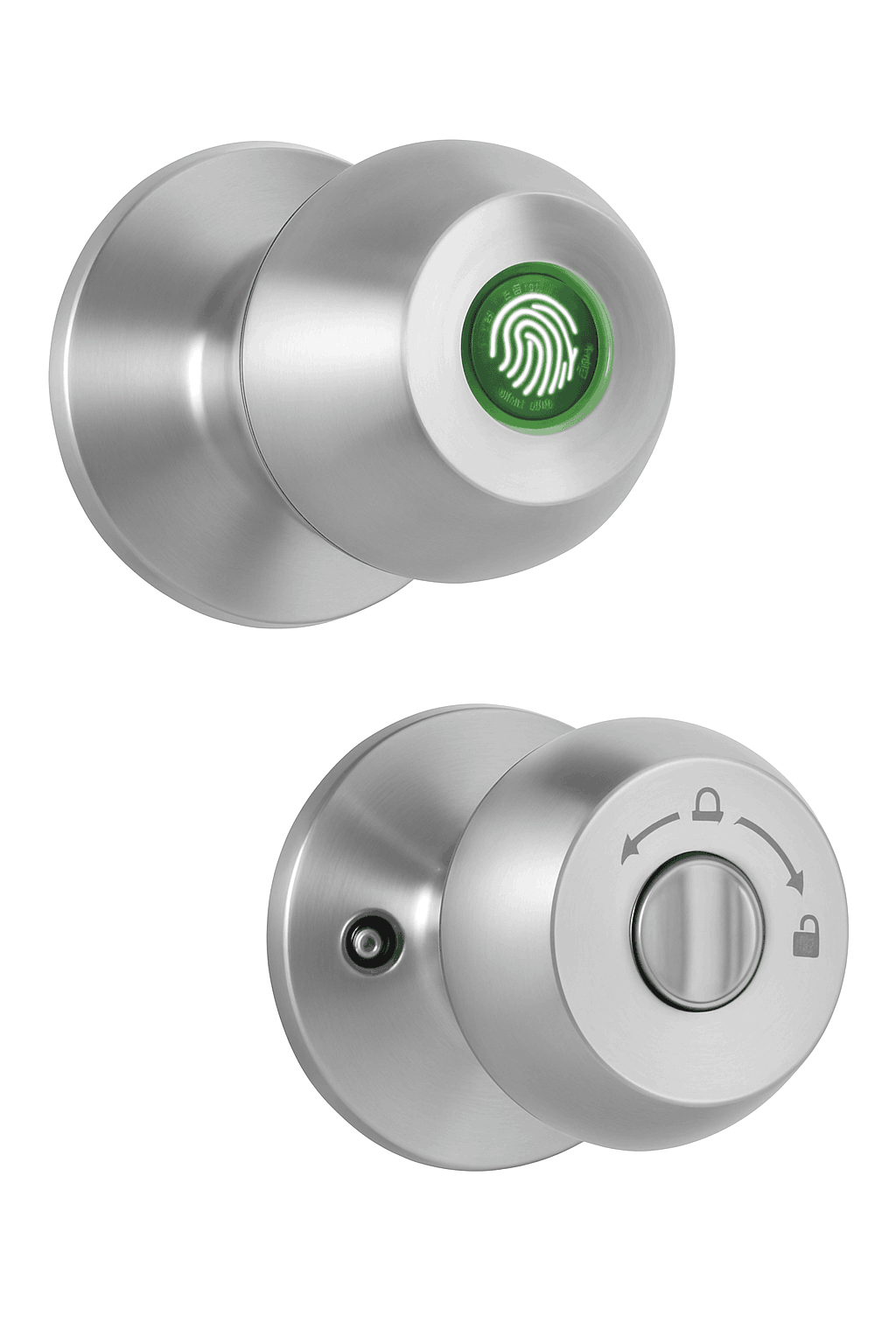 Smart Fingerprint Door Lock Knob with App Control, Password, Key Unlock and Auto Lock-black / United States
