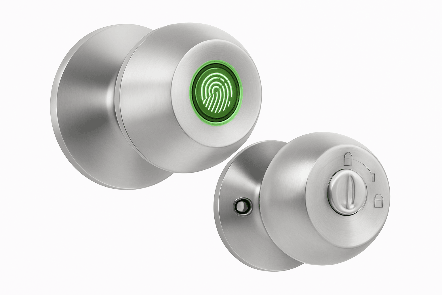 Smart Fingerprint Door Lock Knob with App Control, Password, Key Unlock and Auto Lock-black / United States