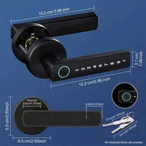 Smart Fingerprint Lever Lock with Password, IC Card and Key-United States