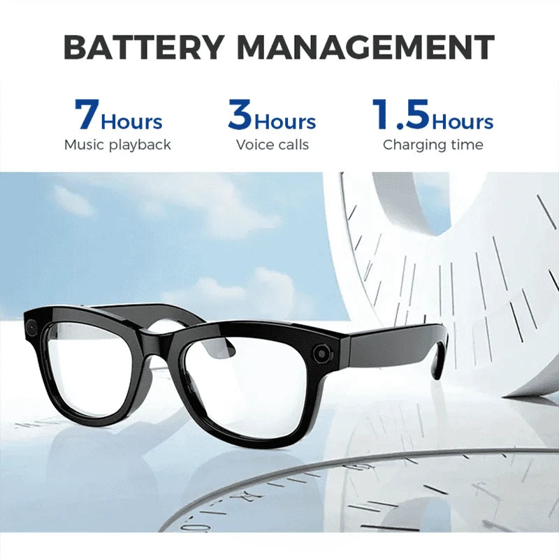 Smart Glasses with Camera, AI Translation & Bluetooth Audio M01-Anti blue light