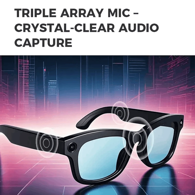 Smart Glasses with Camera, AI Translation & Bluetooth Audio M01-Anti blue light