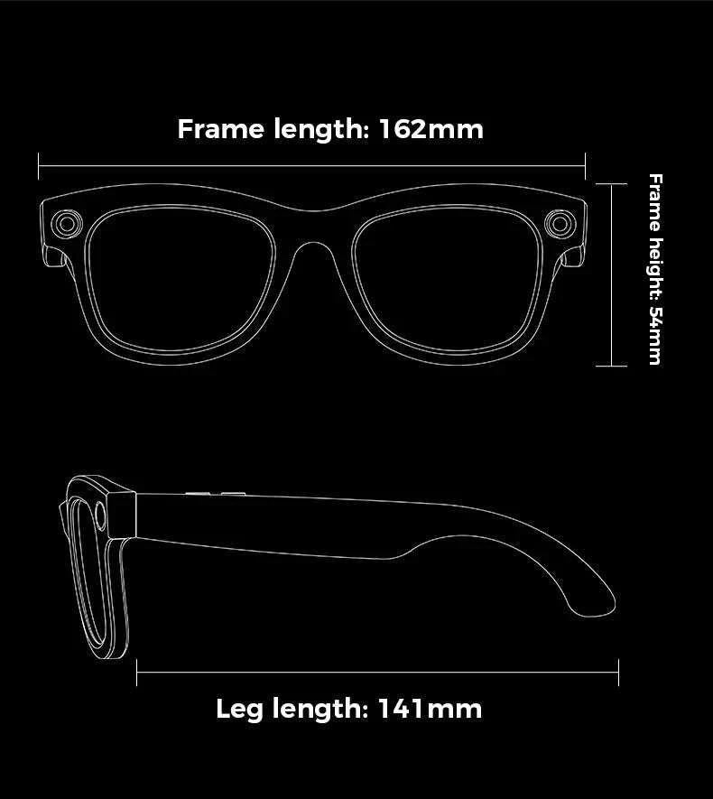 Smart Glasses with Camera, AI Translation & Bluetooth Audio M01-Anti blue light